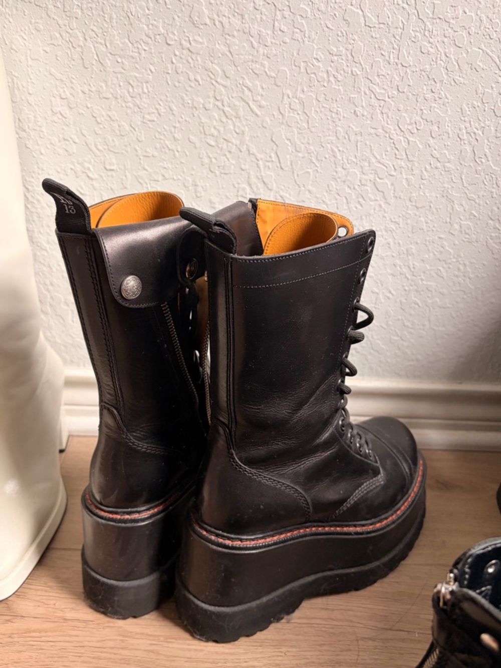 R13 Alt Black Platform Lace-Up Boots - Women's - Picture 5 of 5